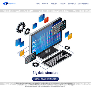 Big data structure vector concept - vector image