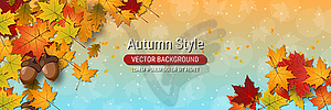 Autumn style vector banner - vector clip art