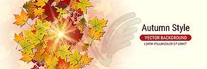 Autumn style vector banner - vector image