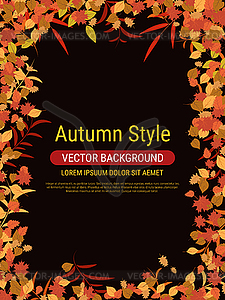 Autumn style flyer vector template - vector clip art