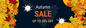 Autumn style vector banner - vector image
