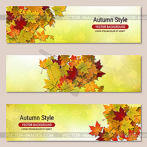 Autumn style vector banners - vector image