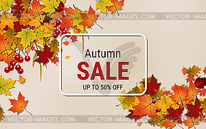 Autumn sale vector banner - vector clipart / vector image