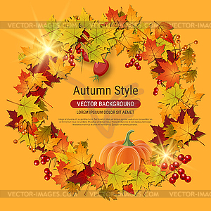 Autumn style elegant vector background - vector clipart