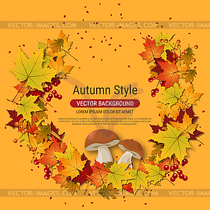 Autumn style elegant vector background - vector image