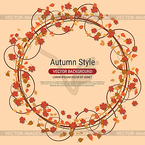 Autumn style elegant vector background - vector clip art