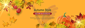 Autumn sale vector banner - vector clipart