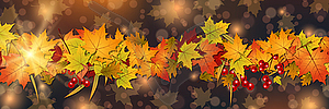Autumn style vector banner - vector image
