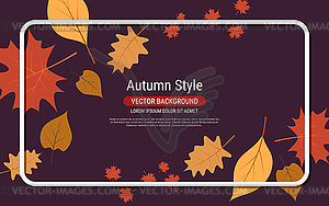 Autumn style elegant vector background - vector clipart