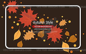 Autumn style elegant vector background - vector clip art