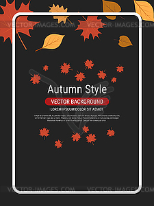 Autumn style flyer design vector template - vector clipart