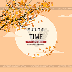 Autumn style elegant vector background - color vector clipart