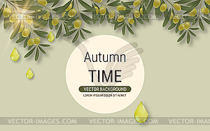 Olive tree branch vector illustration - vector image