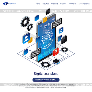 Digital assistant vector concept - vector clipart