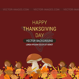 Happy Thanksgiving Day vector illustration - vector image