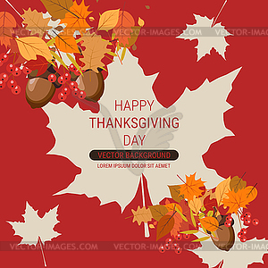 Happy Thanksgiving Day vector illustration - stock vector clipart