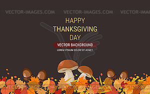 Happy Thanksgiving Day vector illustration - royalty-free vector image