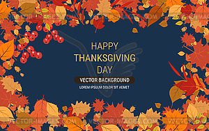 Happy Thanksgiving Day vector illustration - vector image