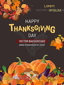 Happy Thanksgiving Day vector illustration - vector EPS clipart