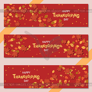 Happy Thanksgiving Day vector banners - vector clipart / vector image