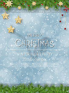 Christmas and New Year luxury vector illustration - vector image