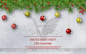 Christmas and New Year luxury vector illustration - vector image
