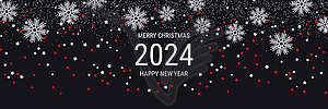 Christmas and New Year 2024 vector illustration - vector clipart