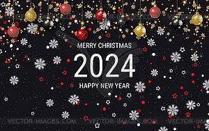 Happy New Year 2024 Vector, 2024 Clipart, Happy New Year 2024