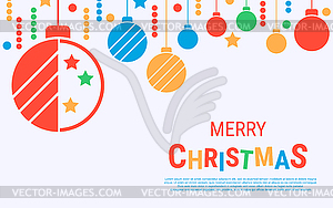 Christmas and New Year flat vector illustration - vector clipart