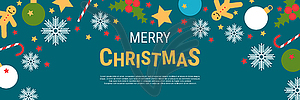 Merry Christmas and Happy New Year vector illustration - vector clipart