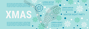Christmas and New Year vector banner design - vector clipart