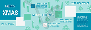 Christmas and New Year vector banner design - vector clip art