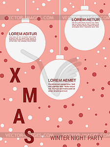 Christmas and New Year vector flyer design - vector clip art