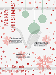 Christmas and New Year vector flyer design - vector clipart / vector image