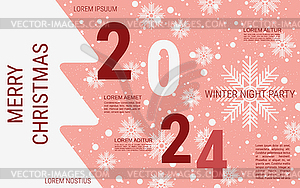 Christmas and New Year vector illustration - vector clipart