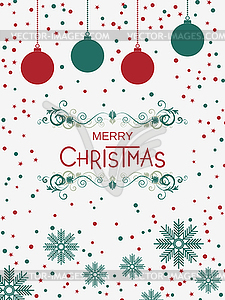 Christmas and New Year retro style vector flyer - vector image