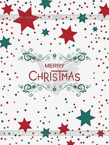 Christmas and New Year retro style vector flyer - vector image