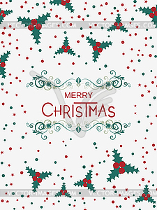 Christmas and New Year retro style vector flyer - vector clipart