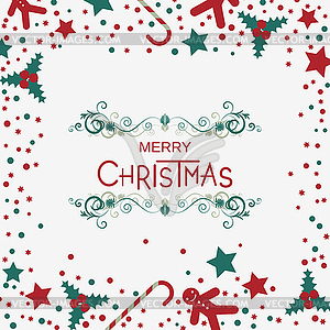 Christmas and New Year retro illustration - vector EPS clipart
