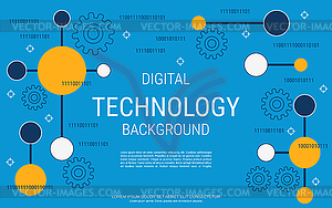 Digital technology vector concept illustration - vector clipart