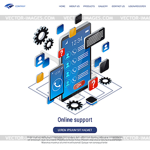 Online support vector concept - vector image