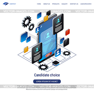 Candidate choice vector concept - vector image