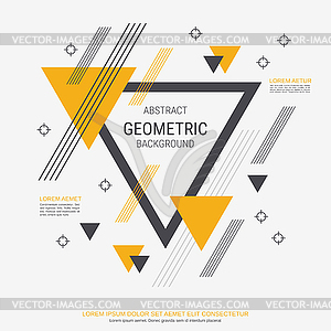 Abstract geometric style vector illustration - color vector clipart