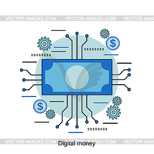 Digital money vector concept - vector image