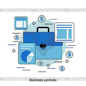 Business portfolio vector concept - vector image