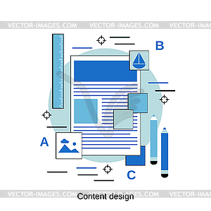 Content design vector concept - vector image