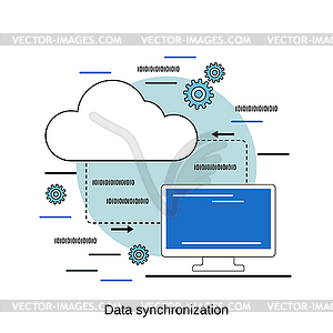 Концепция вектора синхронизации данных - изображение в формате EPS