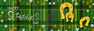 St.Patricks Day vector banner template - vector clip art