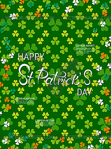 St.Patricks Day vector flyer template - vector image