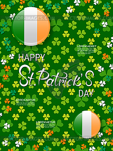 St.Patricks Day vector flyer template - vector image